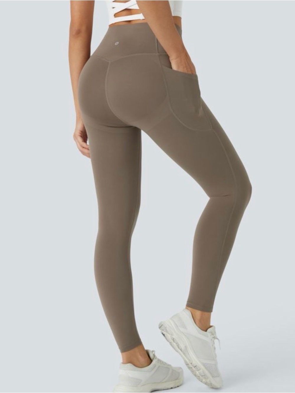 Dawn Brown High-Waist Tummy Control Leggings M